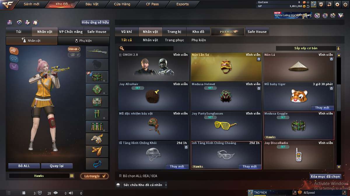 shop acc cf uy tin gia re